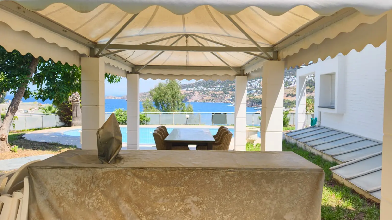 Shaded terrace